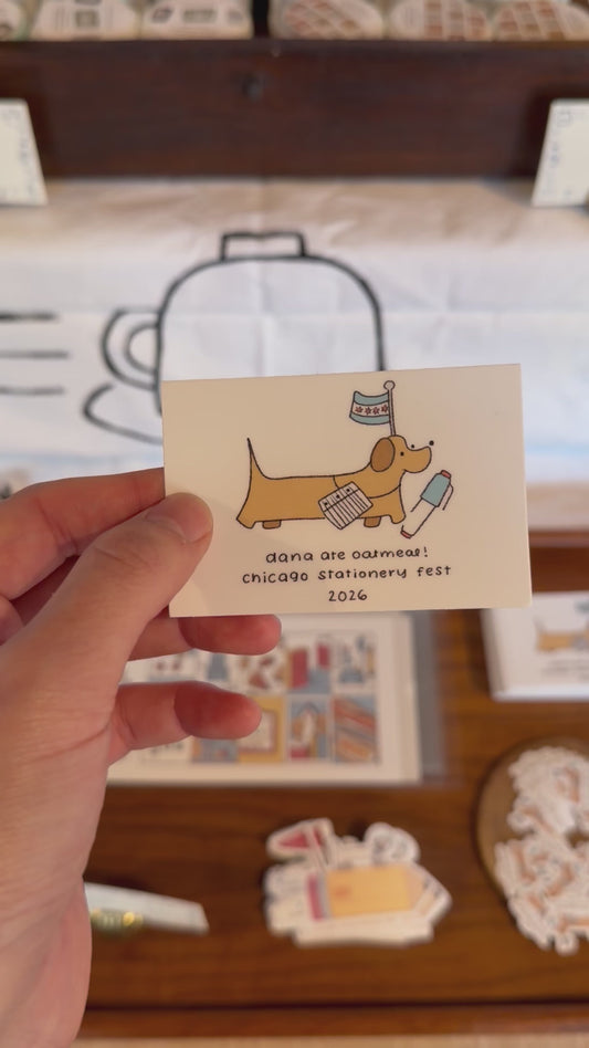 chicago stationery fest vinyl sticker